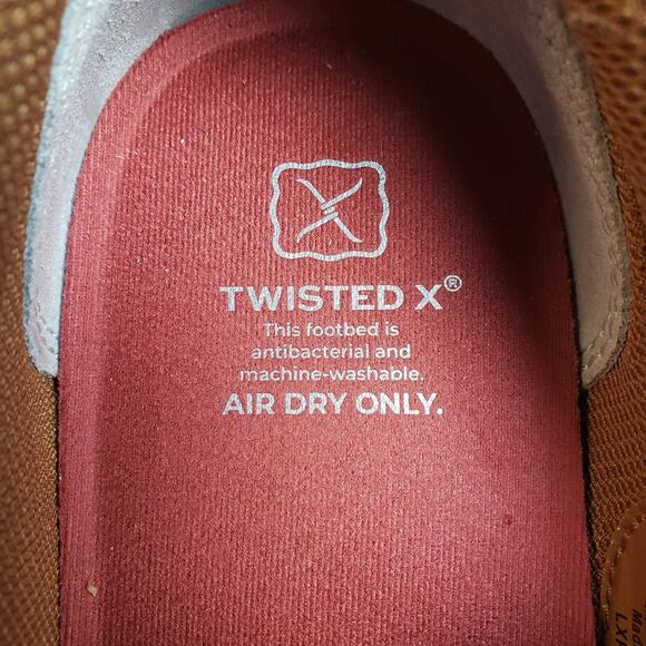 Twisted X Slip On Kicks Womens 7.5 Brown Leather Casual Comfort Western - Picture 9 of 10